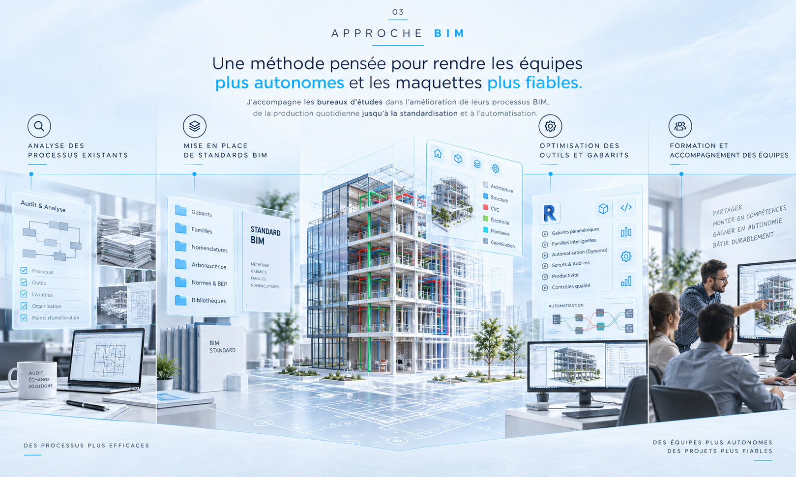 Schéma placeholder de coordination BIM par niveaux